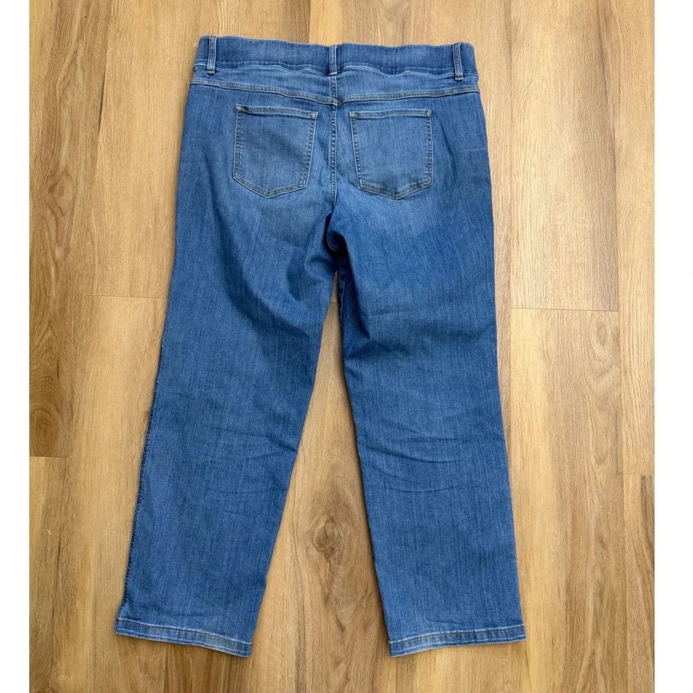 Spanx Ankle Straight Leg Jeans Medium Wash Pull On Plus Size 2X slimming - Picture 2 of 8